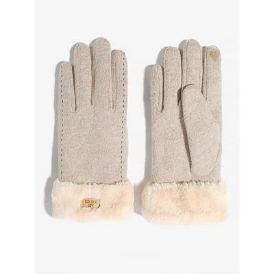 Women's Winter Fleece-Lined Touchscreen Gloves with Heart Detail – Warm and Stylish for Outdoor Cold Weather, Perfect Gift Idea