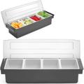 Contenitore organizer barista per accessori per drink e cocktail - 4 inserti