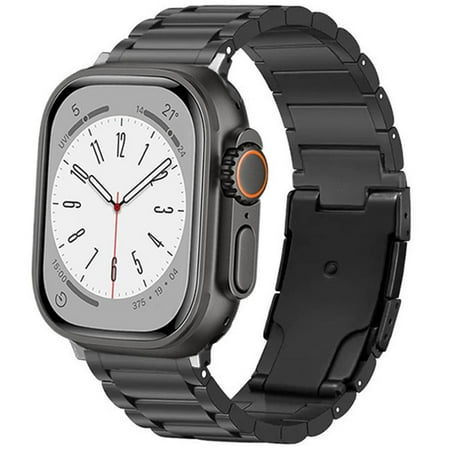 SOLOLUP Titanium Band Compatible with Apple Watch Ultra 2 Strap 49mm 45mm 44mm 42mm 41mm 40mm 38mm Metal Strap for iWatch Ultra SE Series 9 8 7 6 5 4 3 2 1 Replacement Wristbband for Men Women
