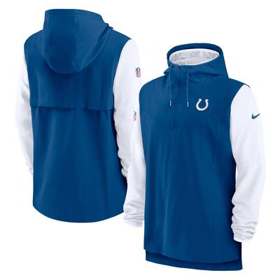 Nike Indianapolis Colts Sideline Player Hoodie mit Viertelreißverschluss in Royal/Weiß für Herren Image