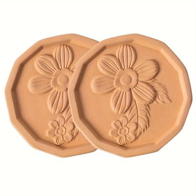 TEMU 2pcs Terracotta Saver & Softener Discs With - Kitchen Accessory For Food Storage Containers