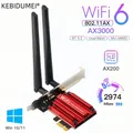 Scheda WiFi 3000Mbps WiFi 6 AX200 802.11ax Dual Band 2.4G/5Ghz per Bluetooth 5.2 Desktop PCIE Adattatore WiFi wireless per Win10/11