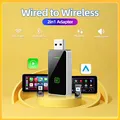 2 In1 Wireless Carplay e Android Auto AI Box cablato a Wireless Carpay Mini adattatore Bluetooth per autoradio con Wired Carplay Box