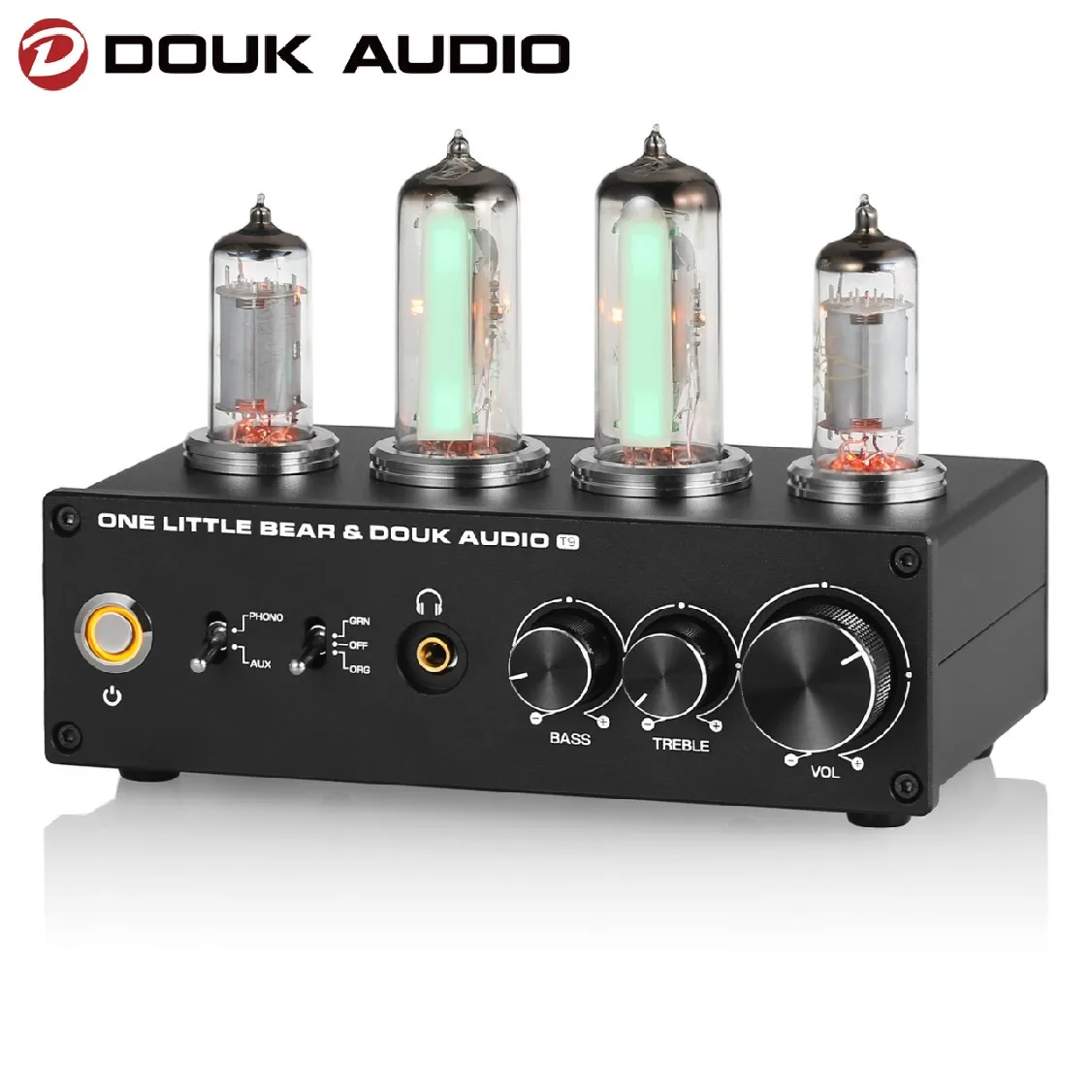 Douk Audio T9 Mini 6 E2 mm/MC Phono Stage Plattenspieler Vorverstärker Hifi Stereo Audio Vakuum röhre Vorverstärker Dekstop Kopfhörer verstärker Image