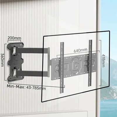 TV Wall Mount with Extra Long Articulated Arm for 32-70" TV up to 100lbs, Full Motion TV Mount