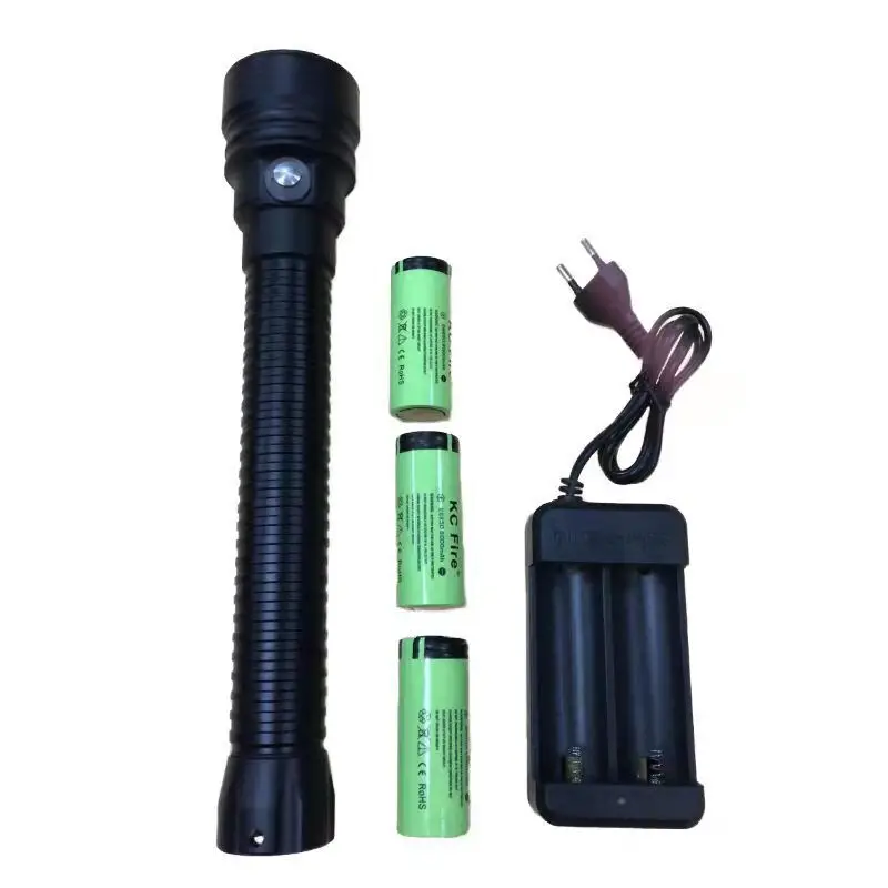 Potente XHP70.2 led luce gialla/bianca 4000 lumen torcia subacquea torcia 3/* 26650 batteria luce subacquea led xhp70