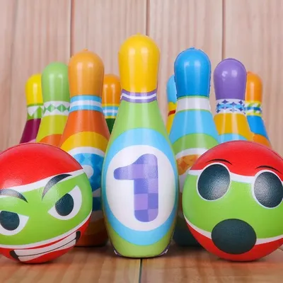 PU Cotton Bowling Toy Children's Set Small Indoor Ball Sports Outdoor Female and Boy Baby Puzzle