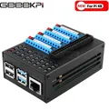 GeeekPi 40Pin Cavo Presa GPIO Morsettiera Custodia in metallo con LED per Raspberry Pi 4 Modello B