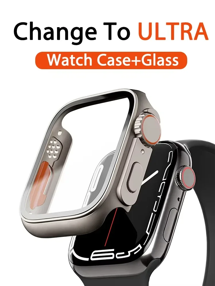 Glas + Hülle für Apple Watch S10 42 mm 46 mm, Displayschutzfolie, Wechsel an Ultra Bumper Case Cover für iWatch Serie 10 46 mm 42 mm Image