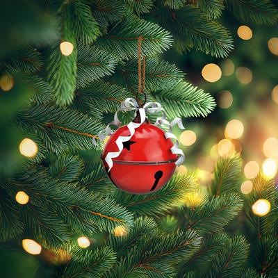 Weihnachtshänger Glöckchen aus Metall rot Image