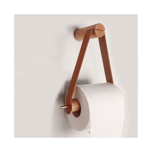 Braun) Toilettenpapierhalter, Toilettenpapierhalter aus Holz, Retro-Wandrollenpapierhalter, Küche,