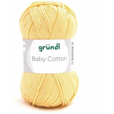 Wolle Baby Cotton 50 g gelb Handarbeit - Gründl