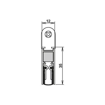 Athmer - Türdichtung Doppeldicht M-12/35 1-393 2-s.L.833mm Alu.silberf.HLT - 1-393-0835