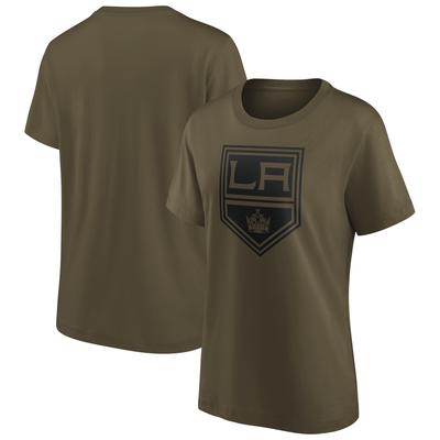 Los Angeles Kings Fanatics Branded Iconic Preferred Logo Grafik T-Shirt - Khaki - Damen Image