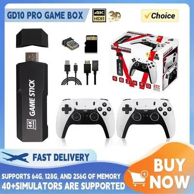 New GD10 PRO Video Game Console 4K HD 2.4G Video Game Player Handheld Video Game Wireless Controller