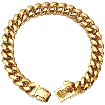 Jusch - Hundehalsband, Edelstahl, 14 mm x 16 Zoll, passend für Hunde mit einem Halsumfang von 14 Image