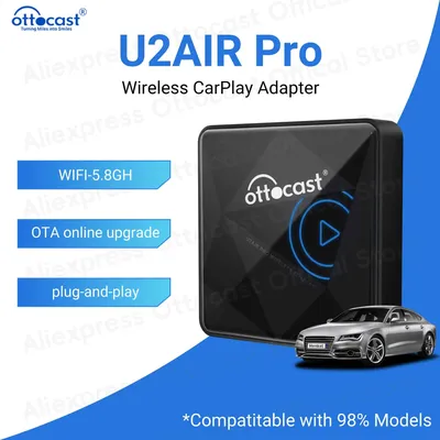 OTTOCAST Wireless CarPlay Adapter U2Air PRO Smart Box Car Accessories for Wired CarPlay Car Support