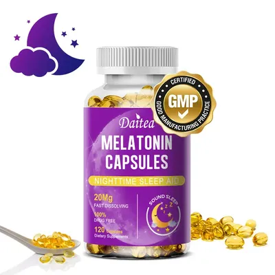 Melatonin 20 Mg Helps Promote Relaxation and Sleep, Supporting Natural Sleep Cycles - Vegan,