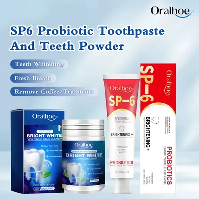 Oralhoe 120g Probiotic Toothpaste Sp-6 Whitening Tooth Powder Remove Plaque Stains Oral Hygiene