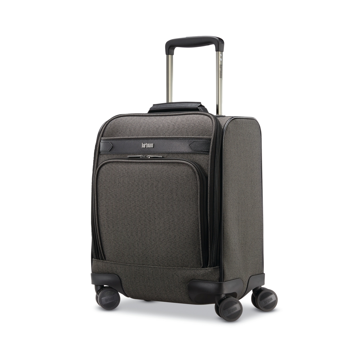 Hartmann Herringbone Deluxe Underseat Carry On Spinner - Black Herringbone