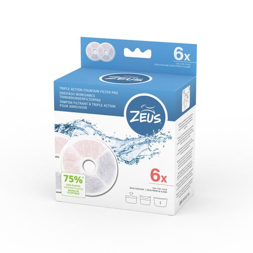 Zubehör: 6x Triple Action Filter rahmenlos für Zeus Fresh & Clear mit Spritzschutz Hund