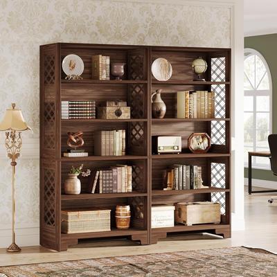 6-Tier Bookcase 5-Shelf Display Rack Storage Shelves, 70.8