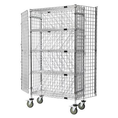 Quantum Food Service M1448-69BWSEC 74"H Commercial Wine Rack w/ () Bottle Capacity, Chrome, Silver