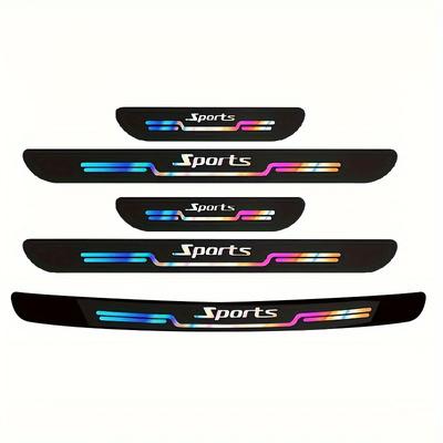 TEMU 5-pack Door Protectors, Pu Leather, Front/ , Decorative Entryway Protection, Trunk Protective Strips, For Cars, Suvs, Business Vehicles, Car Protection Image