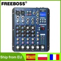 Freeboss 16 Effetti 6 Canali Mixing Desk USB Play Record Mixer audio Bluetooth EQ a 3 bande Console da tavolo audio professionale SMR6