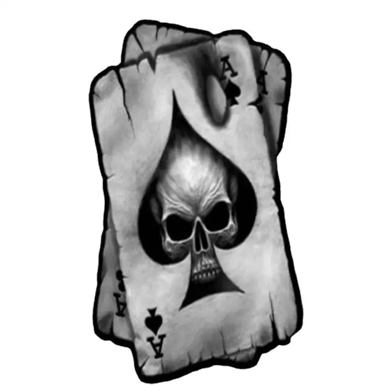 Adesivi per teschio di Halloween per auto Adesivi di Halloween per auto Ace Of Spades Adesivi per auto con teschio Adesivi per auto zombie da poker Divertenti Motorc
