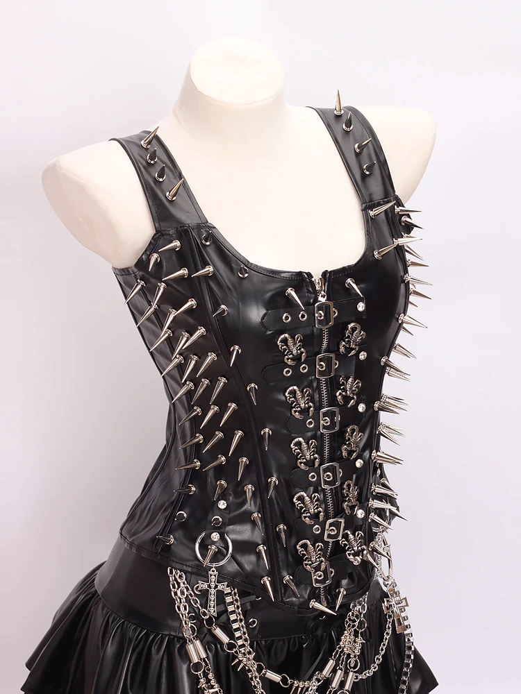 Schädel Tank Tops y2k Kleidung Nieten Tank Tops Harajuku Mode Kreuz Tank Tops y2k Crop Top Gothic Kleidung Gothic Tops