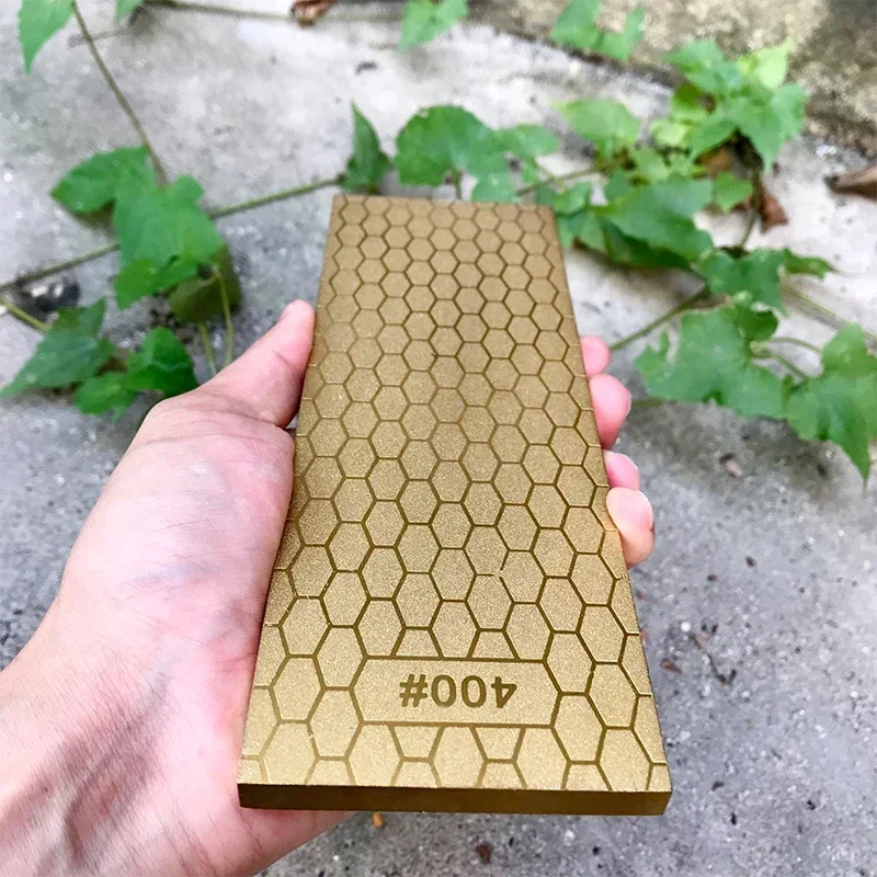 Korn doppelseitig neues Design Diamant Messer Schärfstein Schlittschuhe Metallplatte Führungsständer Basis 400 1000 Körnung Image