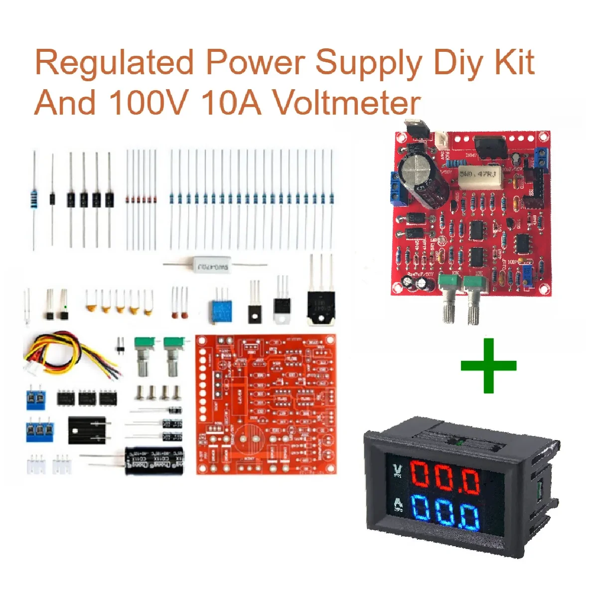0–30 V, 2 mA–3 A DC-geregeltes Netzteil-DIY-Kit zum Schutz der einstellbaren Strombegrenzung im Labor-Kurzschlüsse mit 100 V Voltmeter Image
