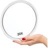 Miroir grossissant, 20X Grossissant Miroir avec ventouses (15cm Rond) - Parfait pour Le Miroir de