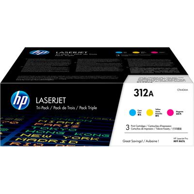 HP Tonerkartusche "312 LaserJet" Tonerpatronen cyan/magenta/gelb