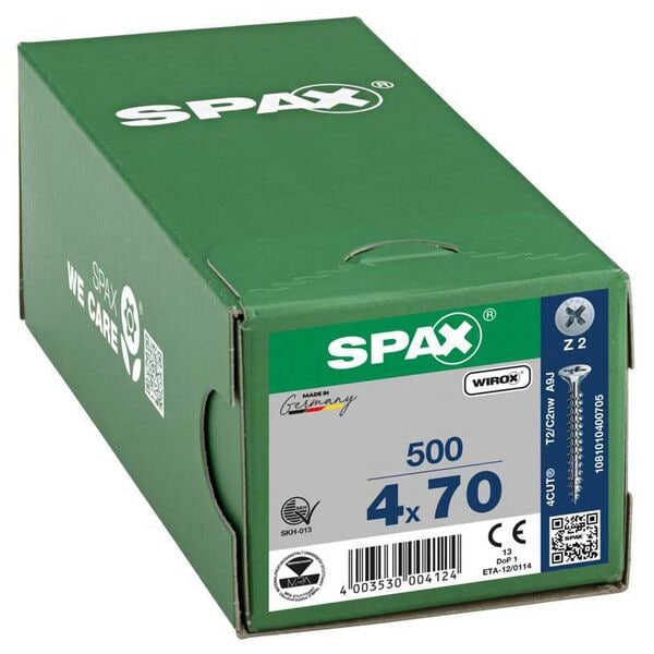 SPAX Universalschrauben Z2 Senkkopf WIROX 4 x 70 mm 500 Stück Image