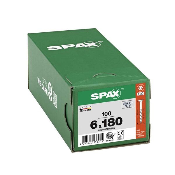 SPAX Universalschrauben T30 Senkkopf WIROX 6 x 180 mm 100 Stück Image