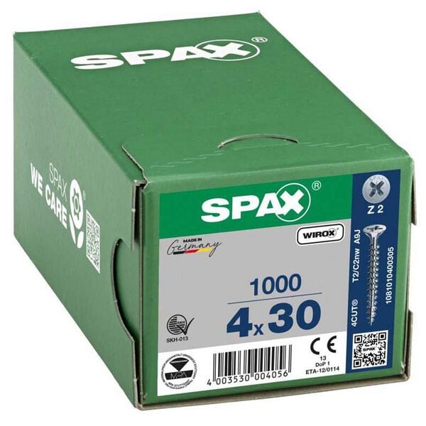 SPAX Universalschrauben Z2 Senkkopf WIROX 4 x 30 mm 1000 Stück Image
