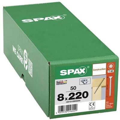 SPAX Holzbauschrauben T40 Senkkopf WIROX 8 x 220 mm 50 Stück