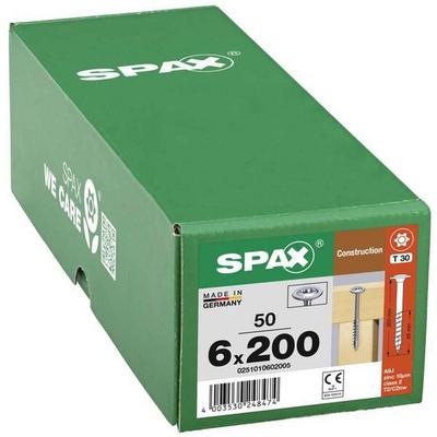 SPAX Holzbauschrauben T30 Tellerkopf WIROX 6 x 200 mm 50 Stück