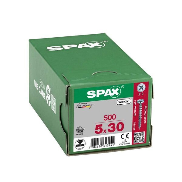 SPAX Universalschrauben Z2 Halbrundkopf WIROX 5 x 30 mm 500 Stück Image