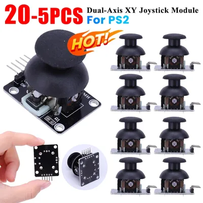 5-20PCS Dual-axis Game Control Rod Sensor 2.54mm Pin Joystick Breakout Module KY-02 Game Controller