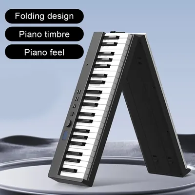 88 Keys Folding Piano Keyboard with Sheet Music Stand Pedal and Piano Bag Portable Electric Keyboard