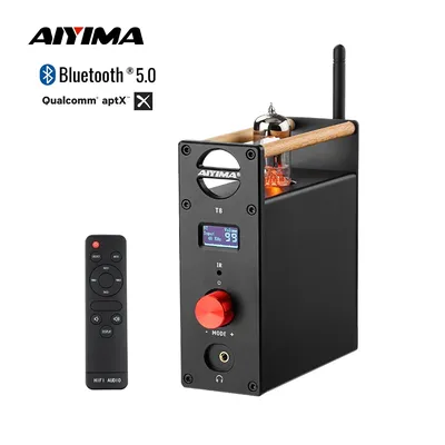 AIYIMA Audio T8 Vacuum Tube Amplifier Bluetooth Pre-Amplifier Headphone Amplifier HiFi Bluetooth