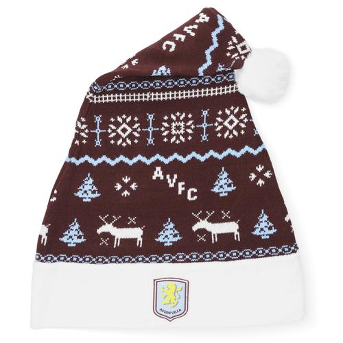 Aston Villa Weihnachts-Weihnachtsmütze aus nordischem Strick