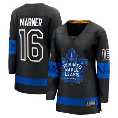 Schwarzes, wendbares Alternate Premier Breakaway-Spielertrikot der Toronto Maple Leafs Mitchell Marner Fanatics für Damen Image