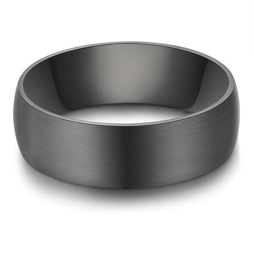 True Rebels - Ring aus Edelstahl in Gunmetal Herrenschmuck 1 ct Herren