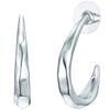 Lulu & Jane Creolen aus Metall in Silber 26,4 mm Damen