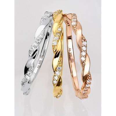 Ring-Set LADY Gr. 17, silber (silber 925), Fingerringe, Damen, 17, Silber 925 (Sterlingsilber) Image