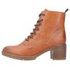 Schnürstiefelette RIEKER, Damen, Gr. 42, braun (cognac), Lederimitat, klassisch, Schuhe, Schnürboots, Blockabsatz, mit Innenreißverschluss